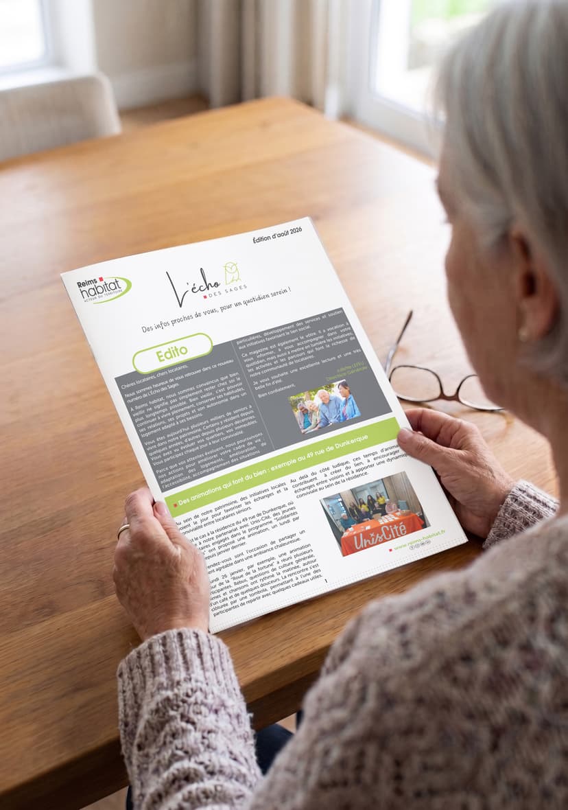L’Écho des sages : le journal de Reims habitat dédié à ses clients seniors
